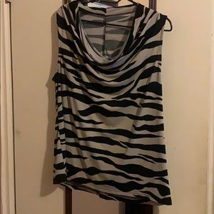 Merona large Cowl neck zebra blouse .